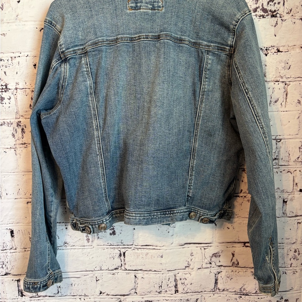 Maurices Light Blue Distressed Jean Jacket - Picture 2 of 3